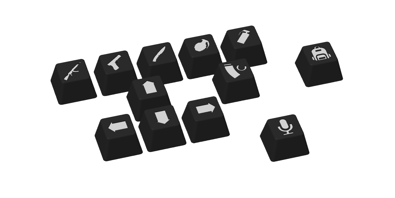 Key-Caps (shooter game) set :: Quality-prints